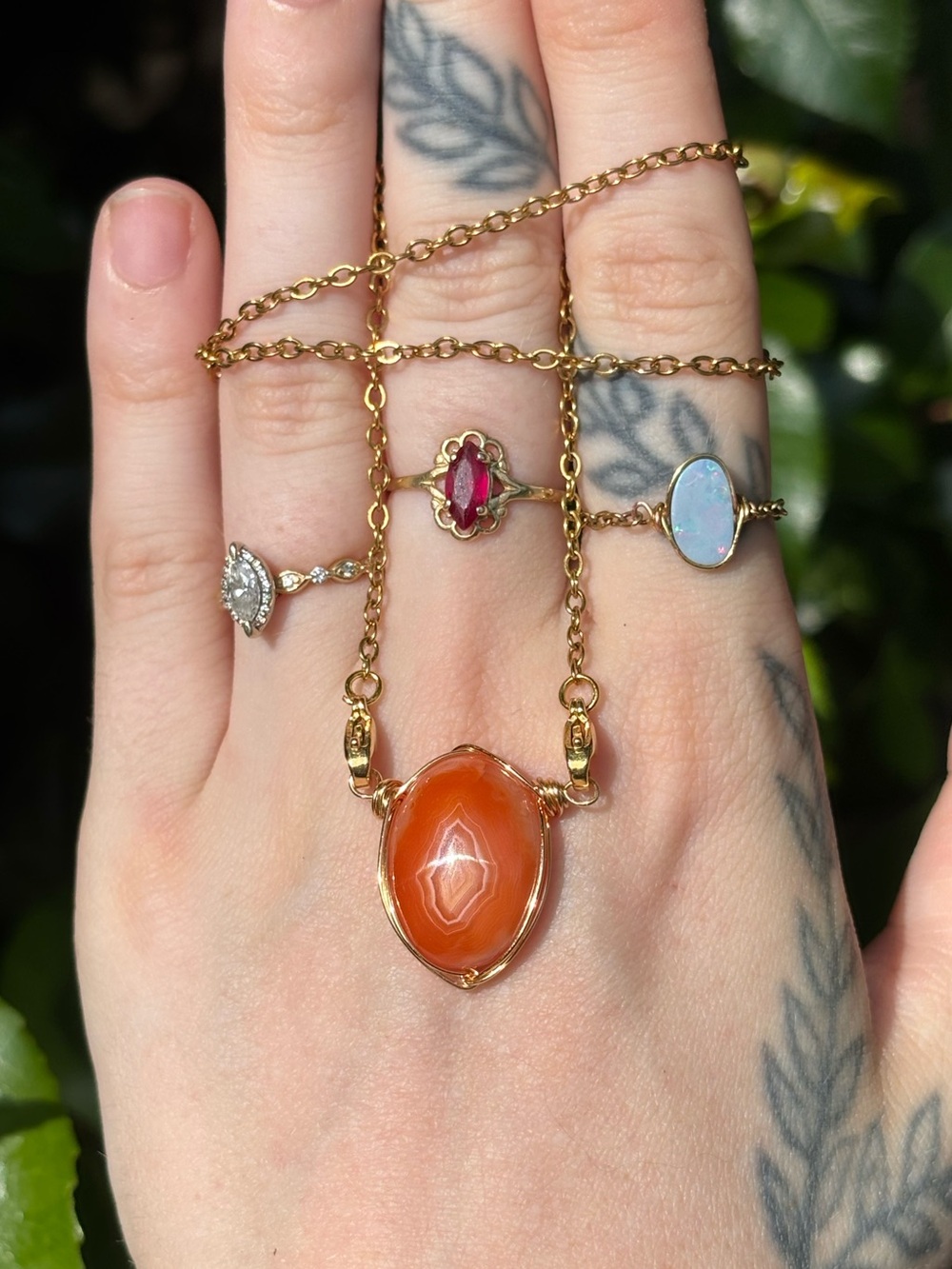 Lake Superior agate interchangeable necklace